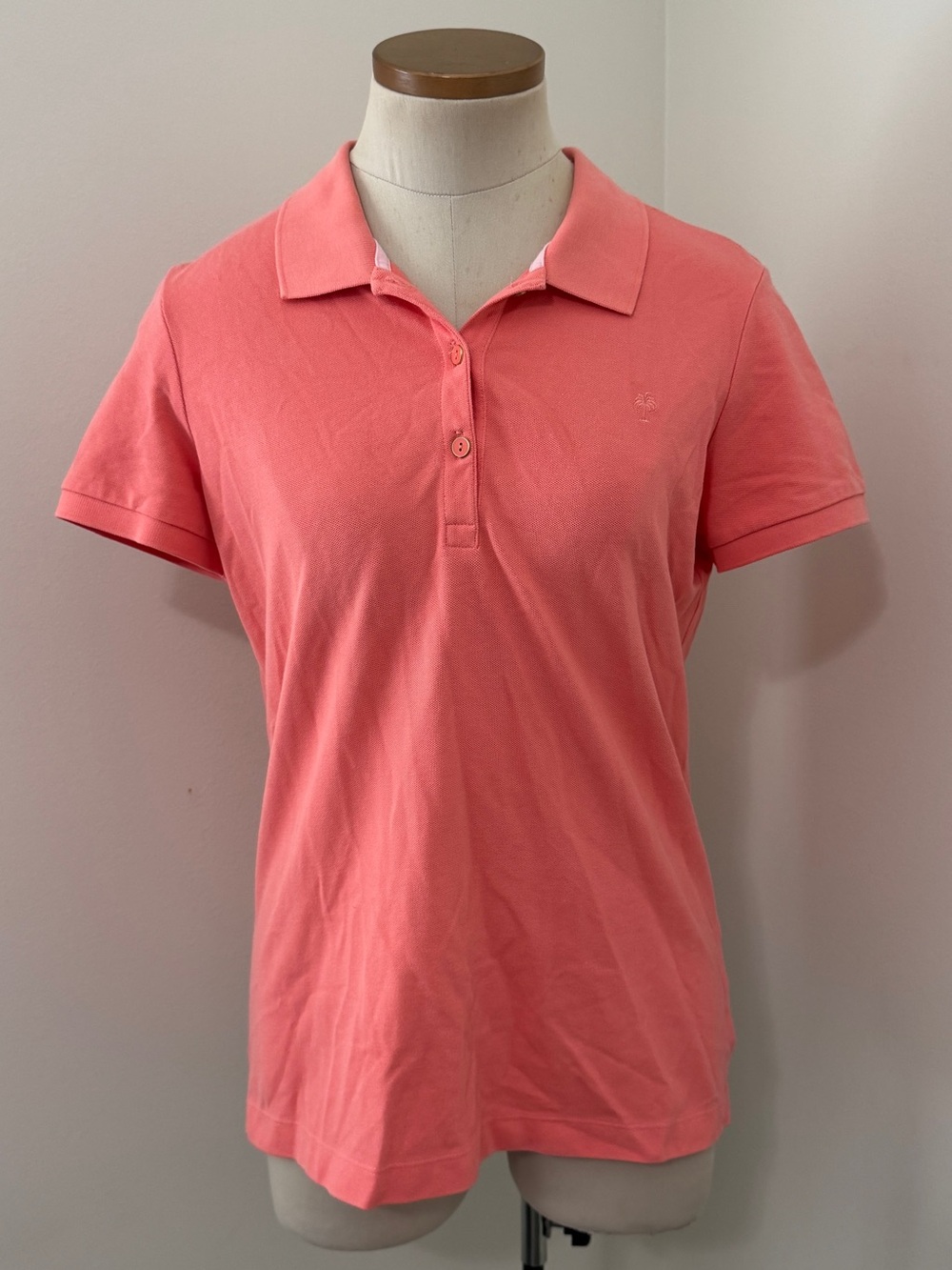 Lilly‎ Pulitzer Medium Chic Fit Coral Short Sleeve Polo Shirt